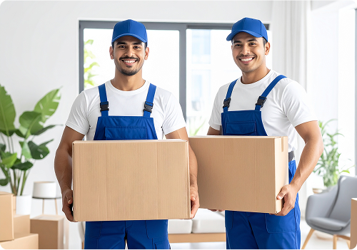 Umzugshelfer bei der Arbeit